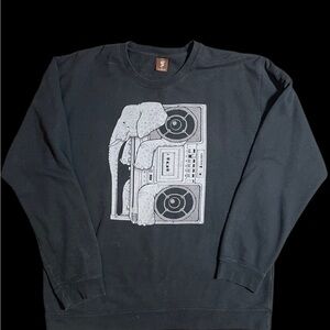 SUPERFISHAL (Limited Edition) Black Elephant Boombox Crewneck Sweatshirt XXL